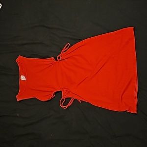 Red cut out dress